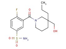 4-fluoro-3-{[3-(hydroxymethyl)-3-propyl-1-piperidinyl]carbonyl}benzenesulfonamide