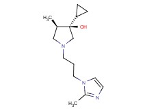 (3R*,4R*)-3-cyclopropyl-4-methyl-1-[3-(2-methyl-1H-imidazol-1-yl)propyl]-3-pyrrolidinol