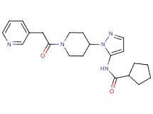 N-(1-{1-[2-(3-pyridinyl)acetyl]-4-piperidinyl}-1H-pyrazol-5-yl)cyclopentanecarboxamide