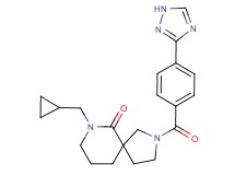 7-(cyclopropylmethyl)-2-[4-(1H-1,2,4-triazol-3-yl)benzoyl]-2,7-diazaspiro[4.5]decan-6-one