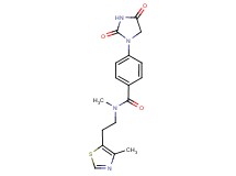 4-(2,4-dioxo-1-imidazolidinyl)-N-methyl-N-[2-(4-methyl-1,3-thiazol-5-yl)ethyl]benzamide