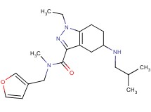 1-ethyl-N-(3-furylmethyl)-5-(isobutylamino)-N-methyl-4,5,6,7-tetrahydro-1H-indazole-3-carboxamide
