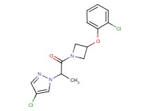 4-chloro-1-{2-[3-(2-chlorophenoxy)-1-azetidinyl]-1-methyl-2-oxoethyl}-1H-pyrazole