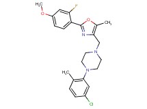 1-(5-chloro-2-methylphenyl)-4-{[2-(2-fluoro-4-methoxyphenyl)-5-methyl-1,3-oxazol-4-yl]methyl}piperazine