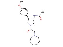 N-[(3S*,4R*)-1-(azepan-1-ylacetyl)-4-(4-methoxyphenyl)pyrrolidin-3-yl]acetamide