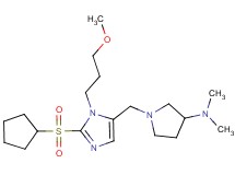 1-{[2-(cyclopentylsulfonyl)-1-(3-methoxypropyl)-1H-imidazol-5-yl]methyl}-N,N-dimethyl-3-pyrrolidinamine
