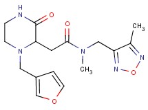 2-[1-(3-furylmethyl)-3-oxo-2-piperazinyl]-N-methyl-N-[(4-methyl-1,2,5-oxadiazol-3-yl)methyl]acetamide
