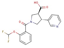 (3S*,4R*)-1-[2-(difluoromethoxy)benzoyl]-4-pyridin-3-ylpyrrolidine-3-carboxylic acid