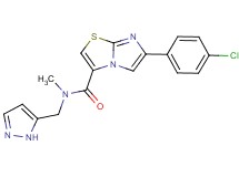 6-(4-chlorophenyl)-N-methyl-N-(1H-pyrazol-5-ylmethyl)imidazo[2,1-b][1,3]thiazole-3-carboxamide