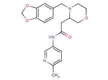 2-[4-(1,3-benzodioxol-5-ylmethyl)-3-morpholinyl]-N-(6-methyl-3-pyridinyl)acetamide