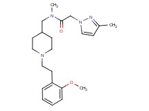 N-({1-[2-(2-methoxyphenyl)ethyl]-4-piperidinyl}methyl)-N-methyl-2-(3-methyl-1H-pyrazol-1-yl)acetamide