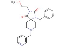 1-benzyl-3-(2-methoxyethyl)-8-(3-pyridinylmethyl)-1,3,8-triazaspiro[4.5]decane-2,4-dione