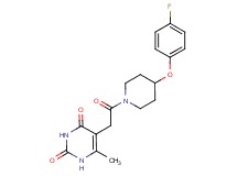5-{2-[4-(4-fluorophenoxy)-1-piperidinyl]-2-oxoethyl}-6-methyl-2,4(1H,3H)-pyrimidinedione
