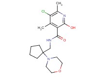 5-chloro-2-hydroxy-4,6-dimethyl-N-{[1-(4-morpholinyl)cyclopentyl]methyl}nicotinamide