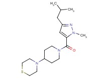 4-{1-[(3-isobutyl-1-methyl-1H-pyrazol-5-yl)carbonyl]-4-piperidinyl}thiomorpholine