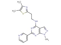 N-[2-(4,5-dimethyl-1,3-thiazol-2-yl)ethyl]-1-methyl-6-(3-pyridinyl)-1H-pyrazolo[3,4-d]pyrimidin-4-amine