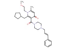 2-(cyclopentylmethyl)-1-(2-methoxyethyl)-6-methyl-3-({4-[(2E)-3-phenyl-2-propen-1-yl]-1-piperazinyl}carbonyl)-4(1H)-pyridinone