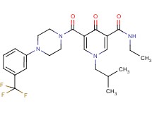 N-ethyl-1-isobutyl-4-oxo-5-({4-[3-(trifluoromethyl)phenyl]-1-piperazinyl}carbonyl)-1,4-dihydro-3-pyridinecarboxamide