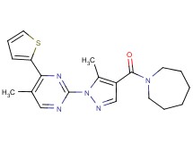 1-({5-methyl-1-[5-methyl-4-(2-thienyl)-2-pyrimidinyl]-1H-pyrazol-4-yl}carbonyl)azepane