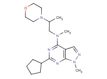 6-cyclopentyl-N,1-dimethyl-N-[2-(4-morpholinyl)propyl]-1H-pyrazolo[3,4-d]pyrimidin-4-amine