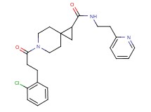 6-[3-(2-chlorophenyl)propanoyl]-N-[2-(2-pyridinyl)ethyl]-6-azaspiro[2.5]octane-1-carboxamide