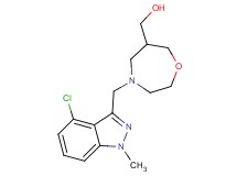 {4-[(4-chloro-1-methyl-1H-indazol-3-yl)methyl]-1,4-oxazepan-6-yl}methanol