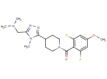 ({5-[1-(2,6-difluoro-4-methoxybenzoyl)piperidin-4-yl]-4-methyl-4H-1,2,4-triazol-3-yl}methyl)dimethylamine