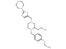 2-(1-(4-ethoxybenzyl)-4-{[2-(4-morpholinyl)-1,3-thiazol-5-yl]methyl}-2-piperazinyl)ethanol