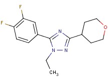 5-(3,4-difluorophenyl)-1-ethyl-3-(tetrahydro-2H-pyran-4-yl)-1H-1,2,4-triazole