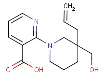 2-[3-allyl-3-(hydroxymethyl)-1-piperidinyl]nicotinic acid