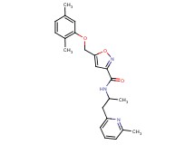 5-[(2,5-dimethylphenoxy)methyl]-N-[1-methyl-2-(6-methyl-2-pyridinyl)ethyl]-3-isoxazolecarboxamide