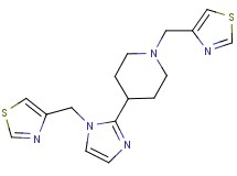 1-(1,3-thiazol-4-ylmethyl)-4-[1-(1,3-thiazol-4-ylmethyl)-1H-imidazol-2-yl]piperidine