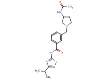 3-{[3-(acetylamino)pyrrolidin-1-yl]methyl}-N-(3-isopropyl-1,2,4-thiadiazol-5-yl)benzamide