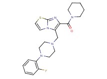 5-{[4-(2-fluorophenyl)-1-piperazinyl]methyl}-6-(1-piperidinylcarbonyl)imidazo[2,1-b][1,3]thiazole