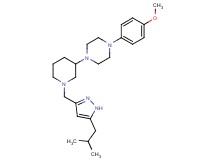 1-{1-[(5-isobutyl-1H-pyrazol-3-yl)methyl]-3-piperidinyl}-4-(4-methoxyphenyl)piperazine