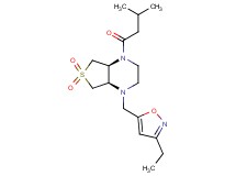 (4aS*,7aR*)-1-[(3-ethyl-5-isoxazolyl)methyl]-4-(3-methylbutanoyl)octahydrothieno[3,4-b]pyrazine 6,6-dioxide