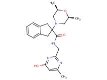 2-[(2R*,6S*)-2,6-dimethyl-4-morpholinyl]-N-[(4-hydroxy-6-methyl-2-pyrimidinyl)methyl]-2-indanecarboxamide