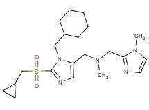 ({1-(cyclohexylmethyl)-2-[(cyclopropylmethyl)sulfonyl]-1H-imidazol-5-yl}methyl)methyl[(1-methyl-1H-imidazol-2-yl)methyl]amine