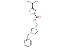 5-isopropyl-N-{[1-(pyridin-3-ylmethyl)pyrrolidin-3-yl]methyl}isoxazole-3-carboxamide
