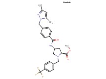 methyl (4R)-4-({4-[(3,5-dimethyl-1H-pyrazol-1-yl)methyl]benzoyl}amino)-1-[4-(trifluoromethyl)benzyl]-L-prolinate