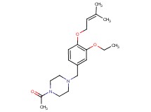 1-acetyl-4-{3-ethoxy-4-[(3-methylbut-2-en-1-yl)oxy]benzyl}piperazine