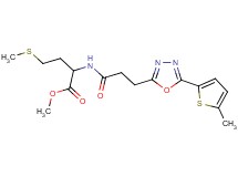 methyl N-{3-[5-(5-methyl-2-thienyl)-1,3,4-oxadiazol-2-yl]propanoyl}methioninate
