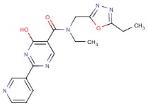 N-ethyl-N-[(5-ethyl-1,3,4-oxadiazol-2-yl)methyl]-4-hydroxy-2-pyridin-3-ylpyrimidine-5-carboxamide
