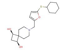 (1R*,3S*)-7-{[5-(cyclohexylthio)-2-furyl]methyl}-7-azaspiro[3.5]nonane-1,3-diol
