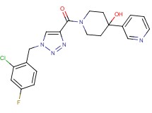 1-{[1-(2-chloro-4-fluorobenzyl)-1H-1,2,3-triazol-4-yl]carbonyl}-4-(3-pyridinyl)-4-piperidinol