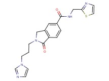 2-[3-(1H-imidazol-1-yl)propyl]-1-oxo-N-(1,3-thiazol-2-ylmethyl)isoindoline-5-carboxamide