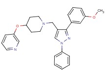 3-[(1-{[3-(3-methoxyphenyl)-1-phenyl-1H-pyrazol-4-yl]methyl}-4-piperidinyl)oxy]pyridine