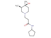 N-cyclopentyl-3-[(3R*,4S*)-4-hydroxy-3,4-dimethyl-1-piperidinyl]propanamide