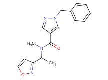 1-benzyl-N-(1-isoxazol-3-ylethyl)-N-methyl-1H-pyrazole-4-carboxamide