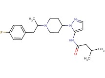 N-(1-{1-[2-(4-fluorophenyl)-1-methylethyl]-4-piperidinyl}-1H-pyrazol-5-yl)-3-methylbutanamide